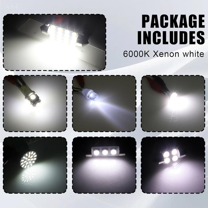 AMZAUTO LED Lights for Car 70 PCS Bright White Interior LED Bulbs Kit, T10 31mm 36mm 41mm Reading License Plate Light, Plug and Play for Car Interior Indoor Map Dome Side Marker Bulbs - Image 5